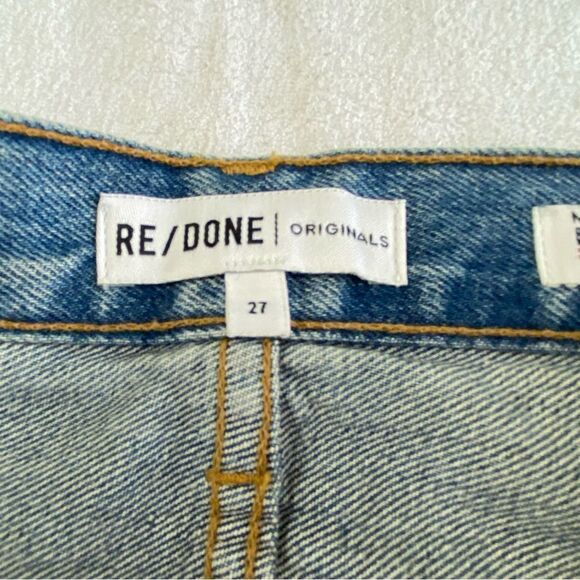 RE/DONE ORIGINALS STOVE PIPE HIGH RISE BUTTON FRONT JEANS NWT - Picture 13 of 15